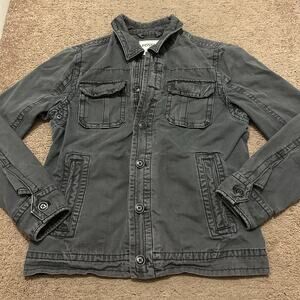 Fossil 54 SW Expedition Issue Utility Jacket Women Size Medium Gray Collared